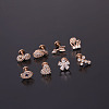 Brass Micro Pave Clear Cubic Zirconia Cartilage Earrings WGF4DCF-18-2