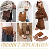 Faux Suede Fabric Tassel Ribbons OCOR-WH0109-110B-5