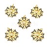 Brass Micro Pave Cubic Zirconia Pendants KK-E015-21G-1