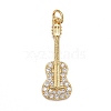 Rack Plating Brass Clear Cubic Zirconia Pendants X-KK-M229-42G-1