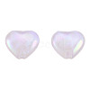 Rainbow Iridescent Plating Acrylic Beads OACR-N010-075-3