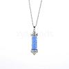 Glass Chip Wishing Bottle Cone Love Glass Pendant Necklaces FL0210-1-1