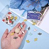 40Pcs 5 Colors Alloy Enamel Pendants ENAM-SC0008-19-3