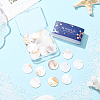 32Pcs Flat Round/Disc Natural Freshwater Shell Pendants SHEL-SC0001-98B-7