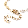 Brass Flat Round Link Chain Bracelet Making AJEW-JB01150-03-3