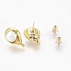 Natural Cultured Freshwater Pearl Stud Earring Findings PEAR-P059-B01-2