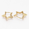 Brass Huggie Hoop Earrings EJEW-L231-36G-2