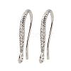 Brass Earring Hooks EJEW-R025-14P-1