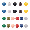 220Pcs 11 Colors Painted Natural Wood European Beads WOOD-TA0001-54-2