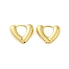 Heart Brass Hoop Earrings for Women KK-B089-37G-1