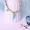 Flat Round Handmade Polymer Clay Beads LS-CLAY-R067-8.0mm-36-6