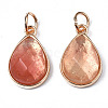 Cherry Quartz Glass Pendants G-S359-364D-2