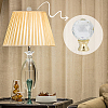 Glass Crystal Lamp Finials with Iron Finish Base FIND-WH0148-176B-6