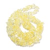 Transparent Crackle Glass Beads Strands GLAA-U004-01E-2