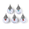 Tibetan Style Resin Pendants RESI-T022-16J-1