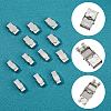 12Pcs 2 Styles Rectangle 201 Stainless Steel Watch Band Clasps STAS-DC0016-42-4