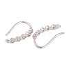 Rack Plating Brass Cubic Zirconia Earring Hooks KK-S374-05P-01-2