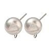 Non-Tarnish 304 Stainless Steel Stud Earring Findings STAS-O004-10G-P-1