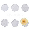 Boutigem 6Pcs 6 Style Silicone Flower Cup Mat Molds Sets DIY-BG0001-21-7