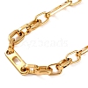 PVD Vacuum Plating 304 Stainless Steel Cable Chain Bracelets BJEW-B078-63G-2