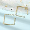 Ion Plating(IP) 304 Stainless Steel Square Stud Earrings for Women EJEW-M089-06G-3