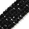 Natural Black Obsidian Beads Strands G-Z068-B10-02-1