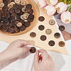 100Pcs 2 Styles Coconut Buttons BUTT-UN0001-36-4