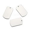 Non-Tarnish 201 Stainless Steel Rectangle Stamping Blank Tag Pendants X-STAS-S031-03-2