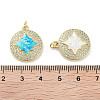 Brass Micro Pave Clear Cubic Zirconia Pendants KK-L213-003G-3