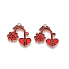 Valentine's Day Theme Alloy Enamel Pendants ENAM-T020-50G-01-1