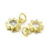 Brass Micro Pave Cubic Zirconia Charms KK-E068-VB238-3