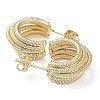Brass Multi Line Claw Stud Earring for Woman EJEW-H137-02G-2