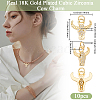 10Pcs Brass Micro Pave Cubic Zirconia Charms KK-BBC0024-920-2