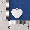 925 Sterling Silver Blank Heart Charms STER-F057-03S-03-3