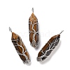 Natural Tiger Eye Big Pointed Pendants G-I322-02P-04-1