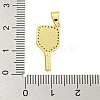 Rack Plating Brass Micro Pave Clear Cubic Zirconia Pendants KK-U021-08G-3