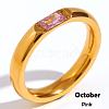 304 Stainless Steel Pave Cubic Zirconia Finger Rings FS-WG61B2A-29-1