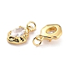 Brass Micro Pave Cubic Zirconia Pendant ZIRC-P089-19G-B-3