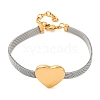 Ion Plating(IP) Fashionable 304 Stainless Steel Bracelets BJEW-J038-47G-1