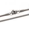 Tarnish Resistant 304 Stainless Steel Snake Chain Necklaces NJEW-F112-07-1