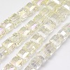 Pearl Luster Plated Crystal Glass Beads Strands EGLA-F016-B05-2