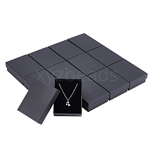 Kraft Cotton Filled Cardboard Paper Jewelry Set Boxes CBOX-R036-11B