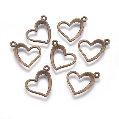 Tibetan Style Alloy Pendants TIBEP-22390-AB-FF-1