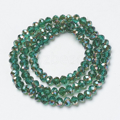Electroplate Glass Beads Strands EGLA-A034-T4mm-J01-1