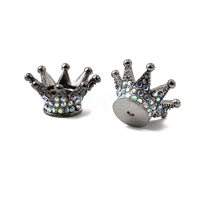 Alloy Rhinestone Crown Beads FIND-NH0001-19B-1