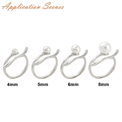 Brass Cup Peg Open Cuff Ring Settings LS-KK-G518-10P-02-1