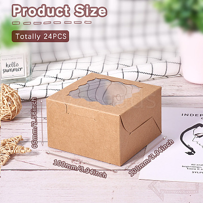 Square Paper Biscuit Boxes with Lace Edged Square Clear Window CON-TAC0001-12A-02-1