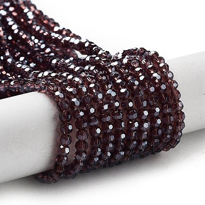 Electroplate Transparent Glass Beads Strands EGLA-A035-T3mm-A13-1