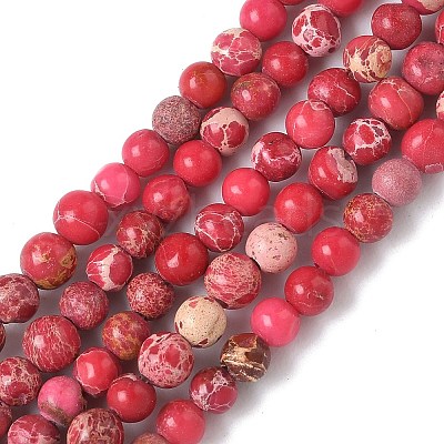 Dyed Natural Regalite/Imperial Jasper/Sea Sediment Jasper Beads Strands G-B124-C05-1