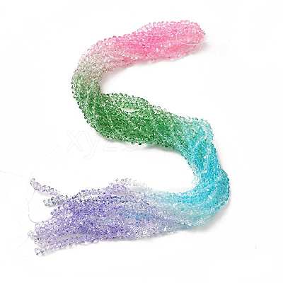 Transparent Glass Bead Strands GLAA-H023-02G-1